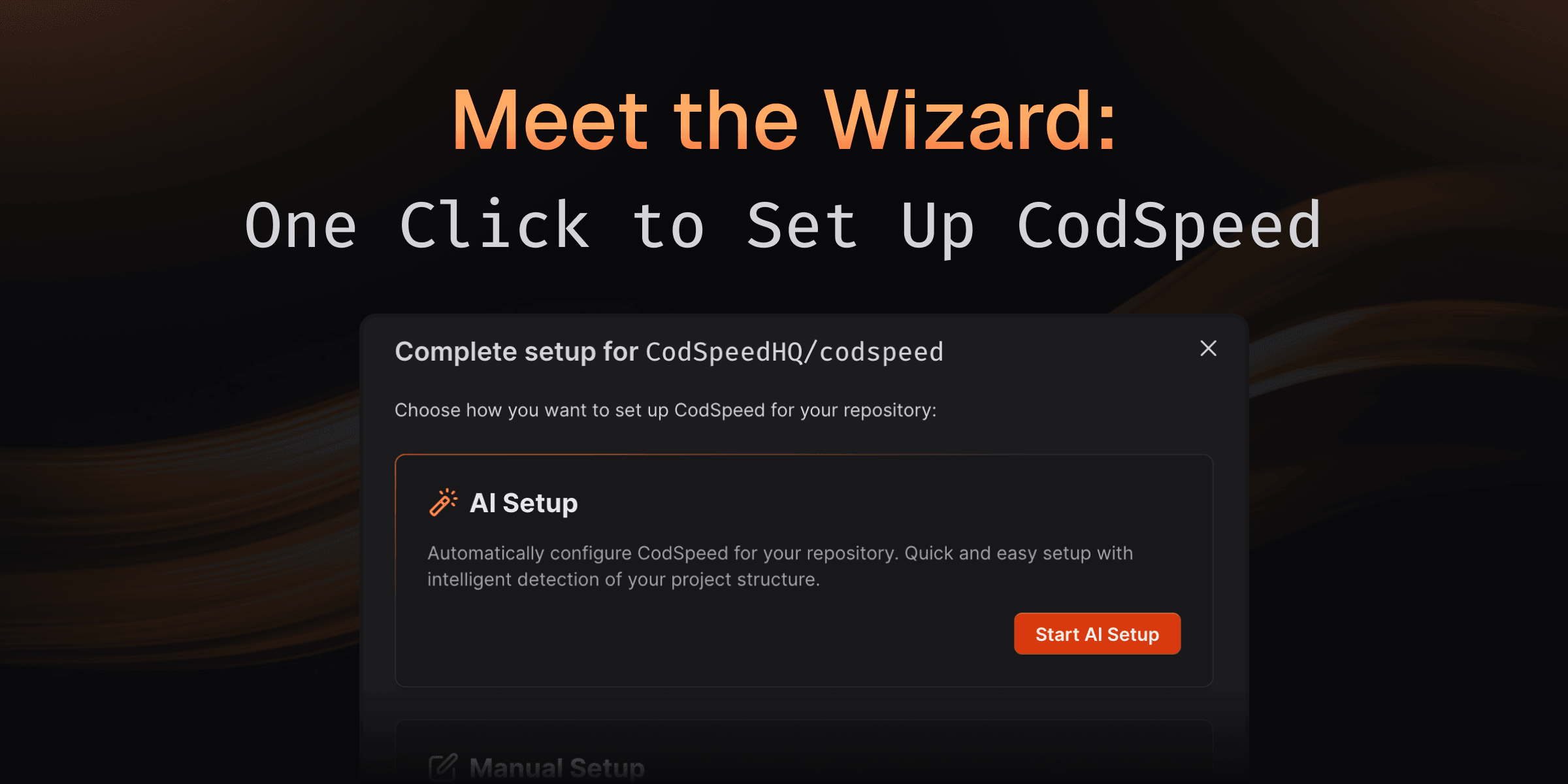 Meet the Wizard: One Click to Set Up CodSpeed